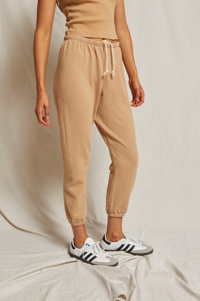Custom Women French Terry Cotton Tracksuit Bottom Trousers Heather