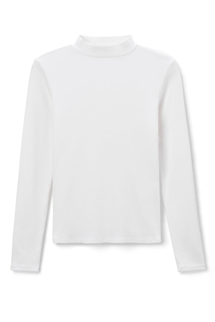 Mock neck white tee hotsell