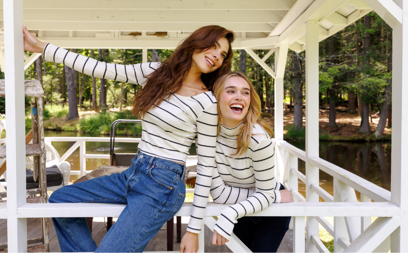 perfectwhitetee, october launch -new stripe tops