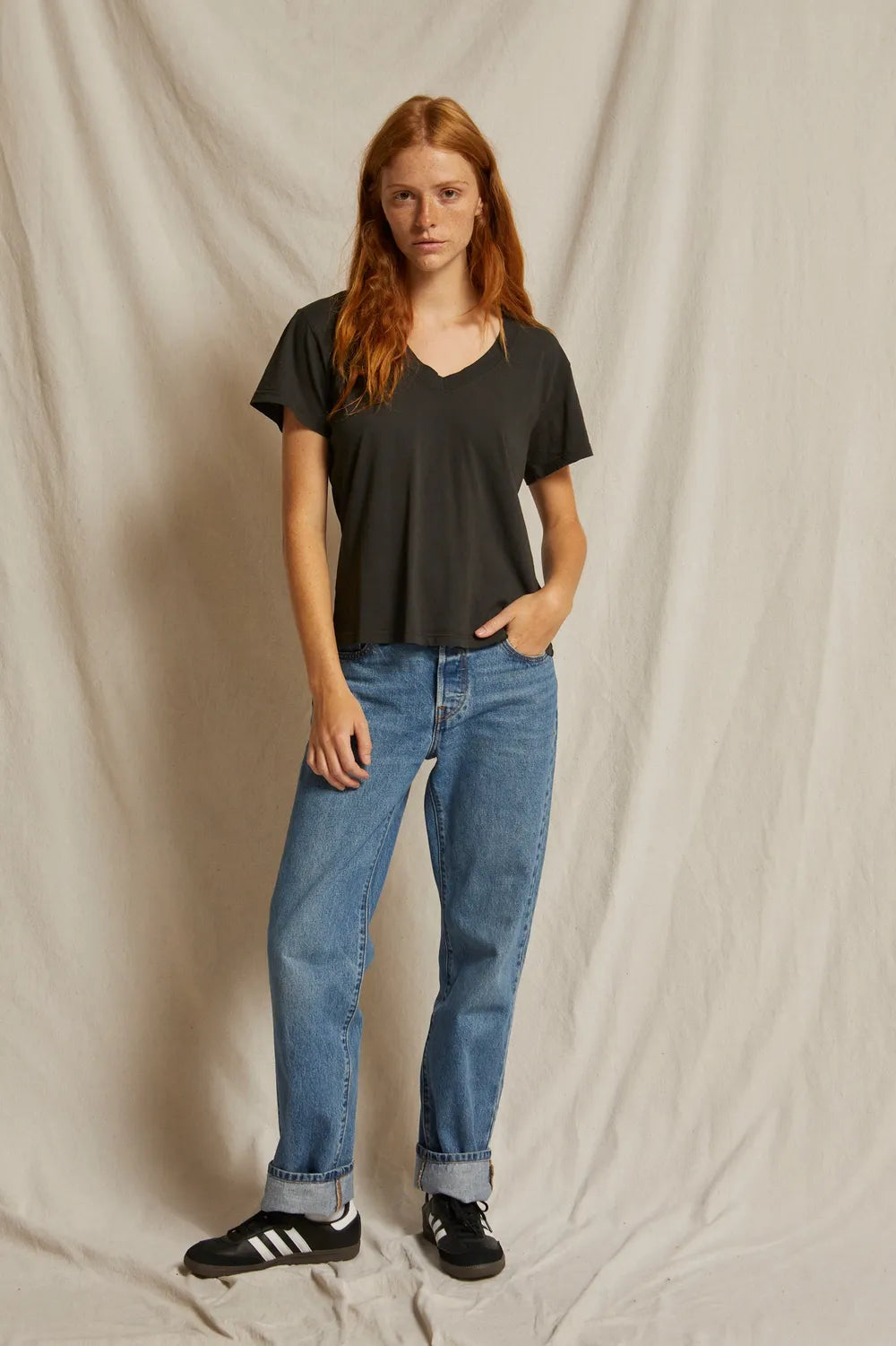 The Hendrix | Women's V-Neck T-shirt | Perfectwhitetee