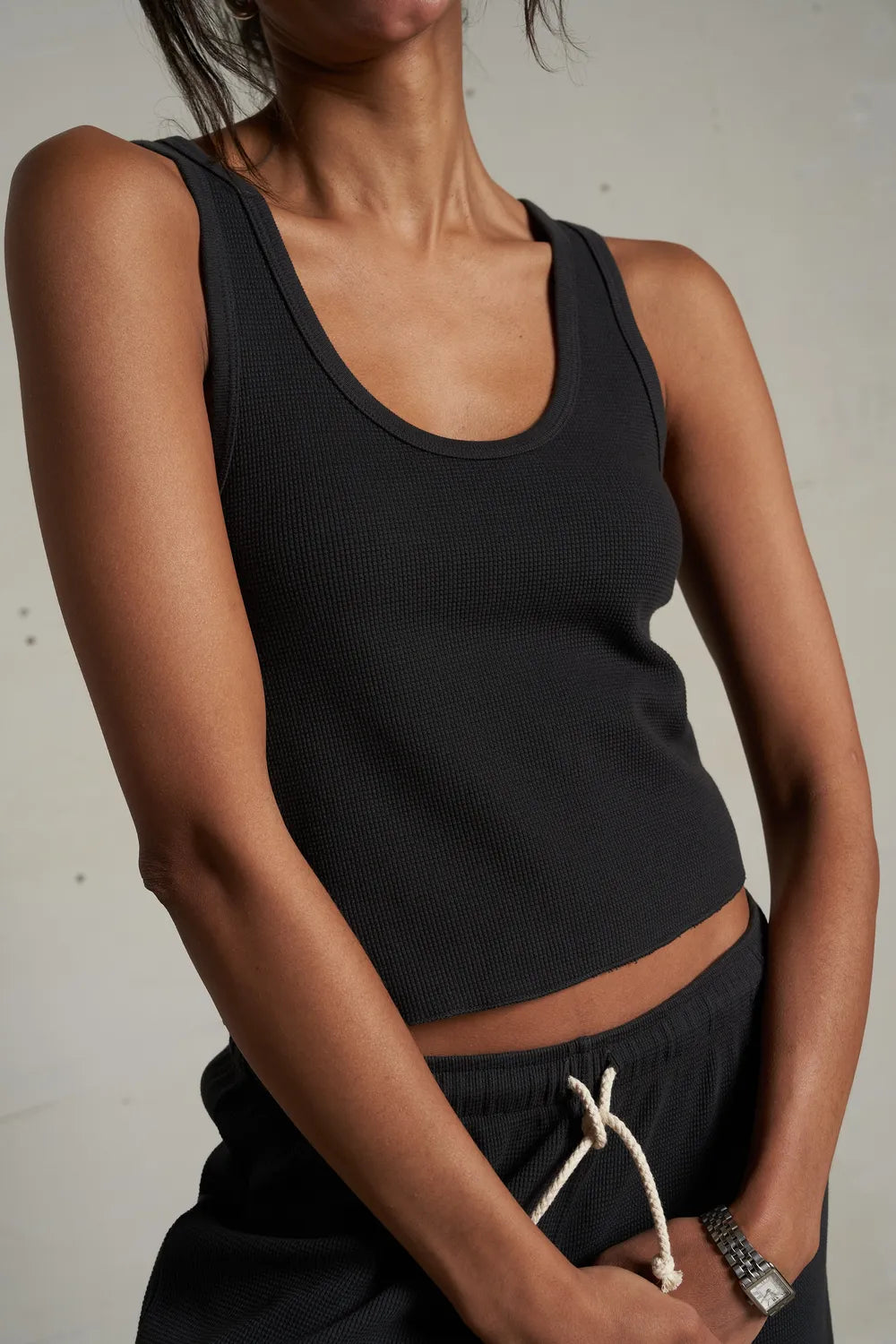 The Jane | Women's Waffle Knit Tank Top | Perfectwhitetee