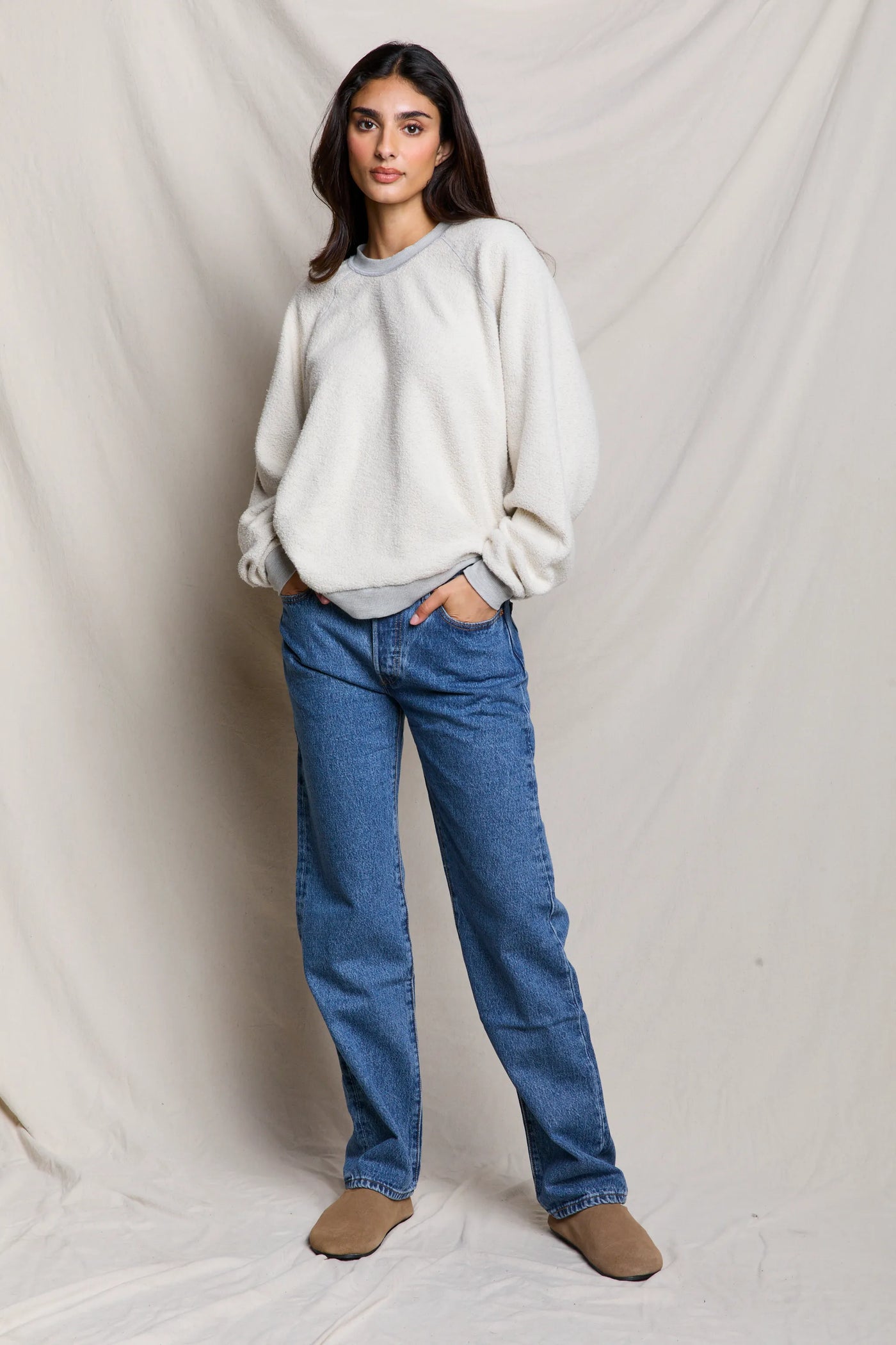 ziggy oversized | reverse fleece oversized crewneck sweatshirt